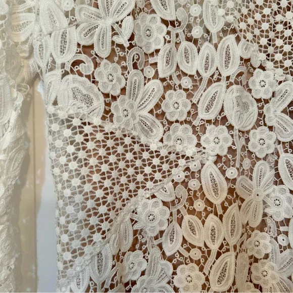 reinhart floral asymmetrical mesh dress white Show off your style in the Anna White Rhinestone Mesh Mini Dress UO Whimsey Rose Floral Mesh